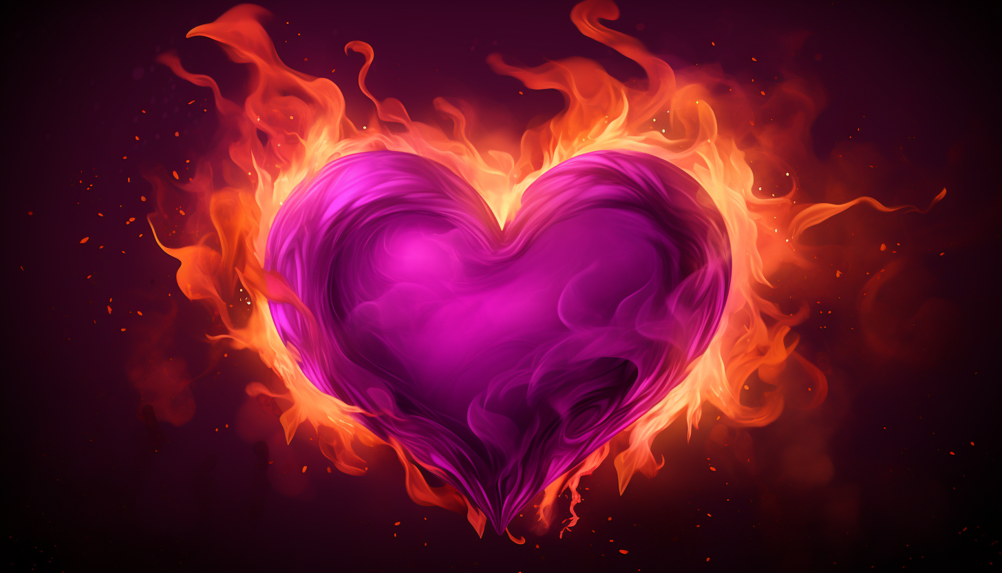 Firey Purple Heart Social Media Banner