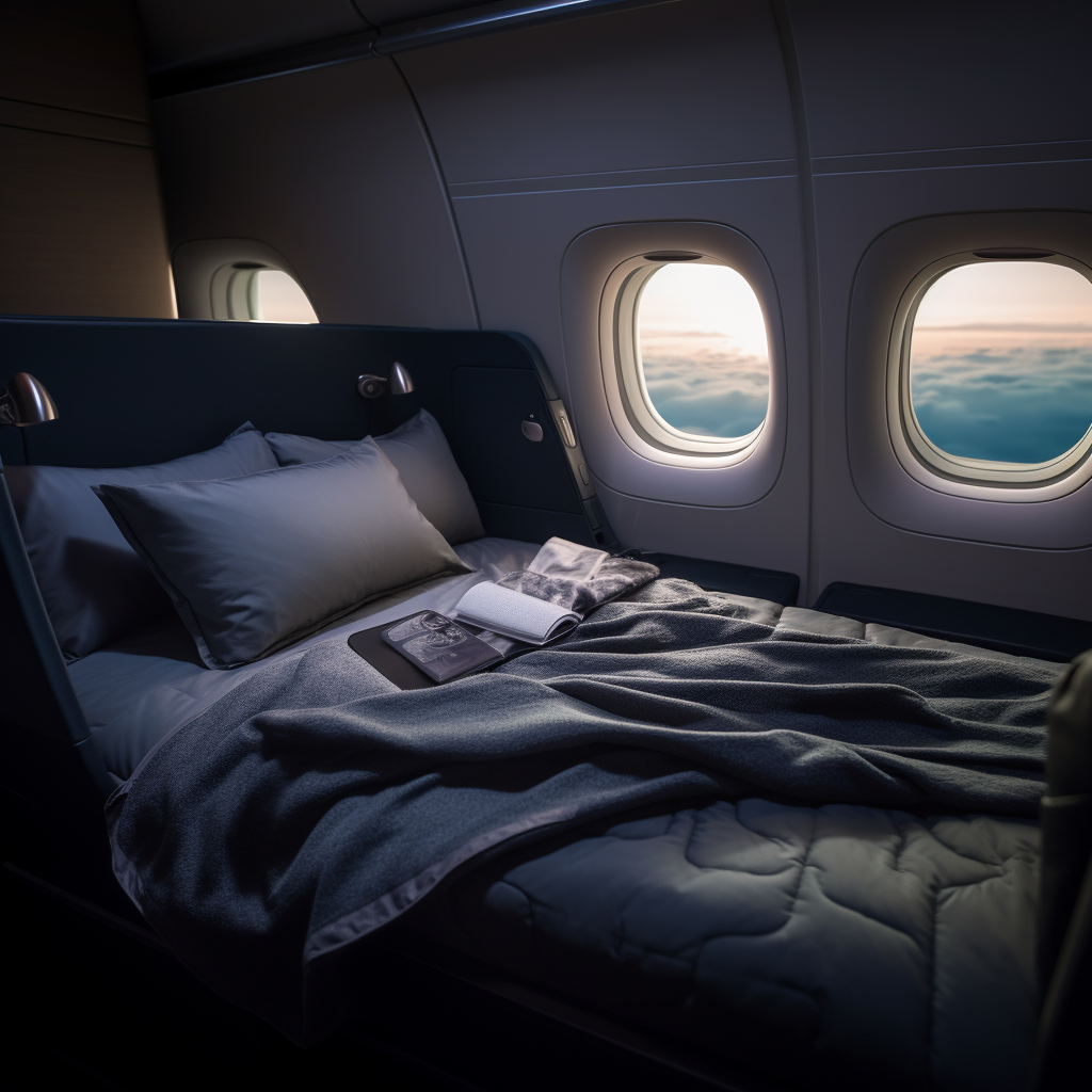 Luxurious First Class Plane Bed