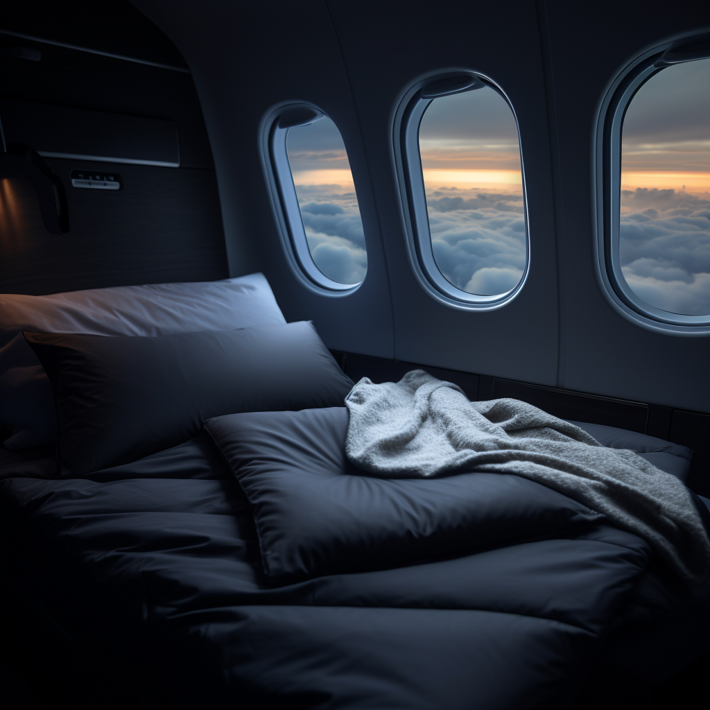 Luxury first class plane bed