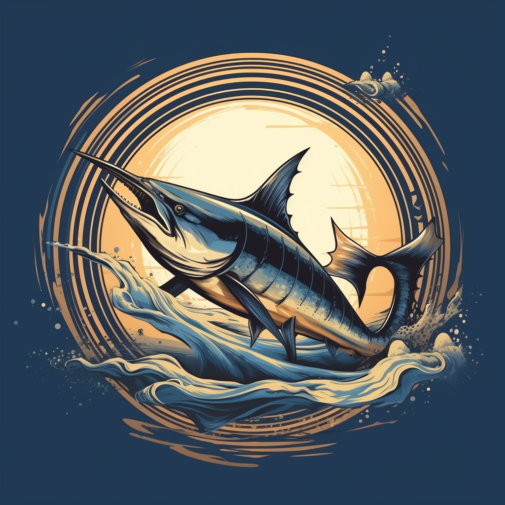 Dramatic Marlin Fishing Club Logo