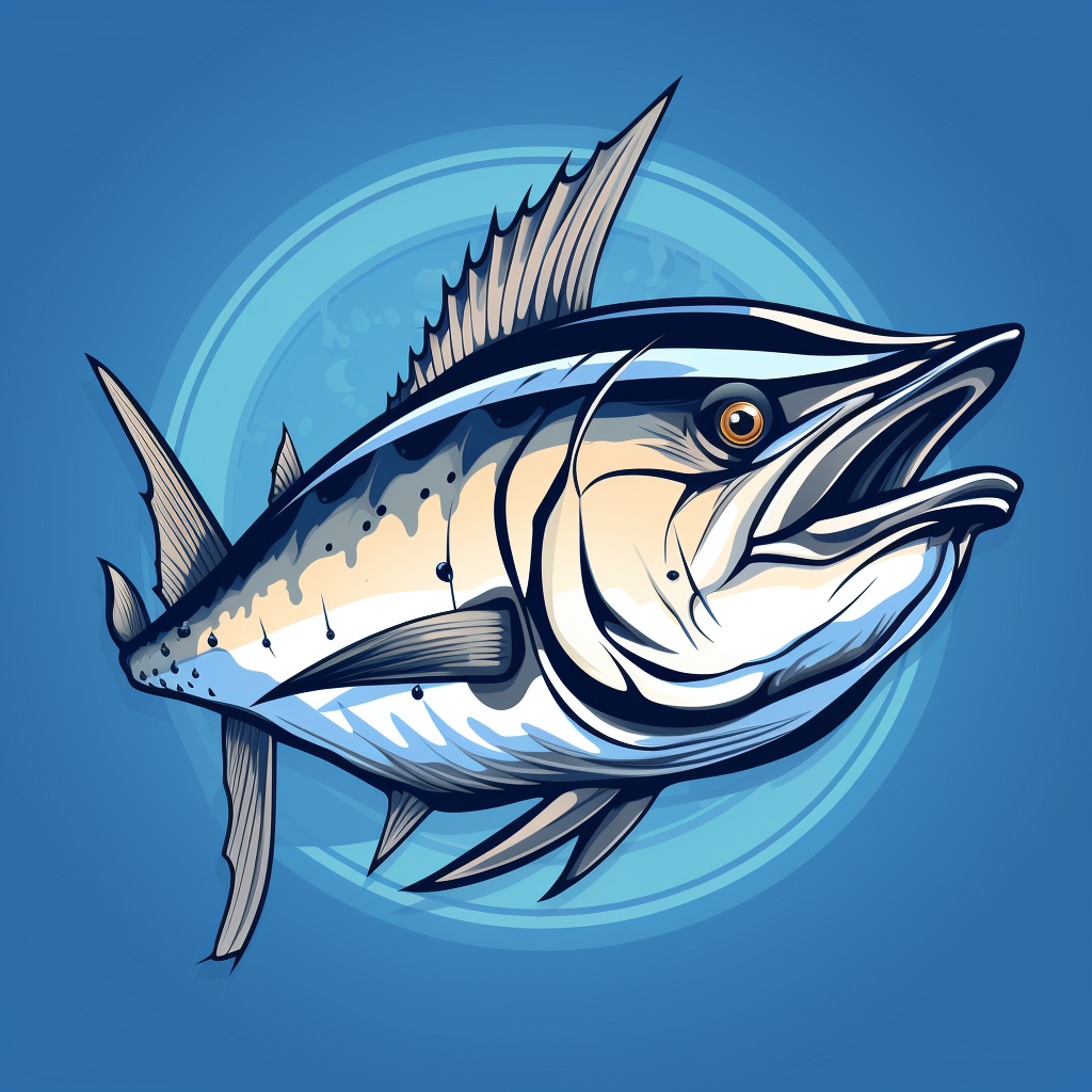 Fishing gear shop sticker logo