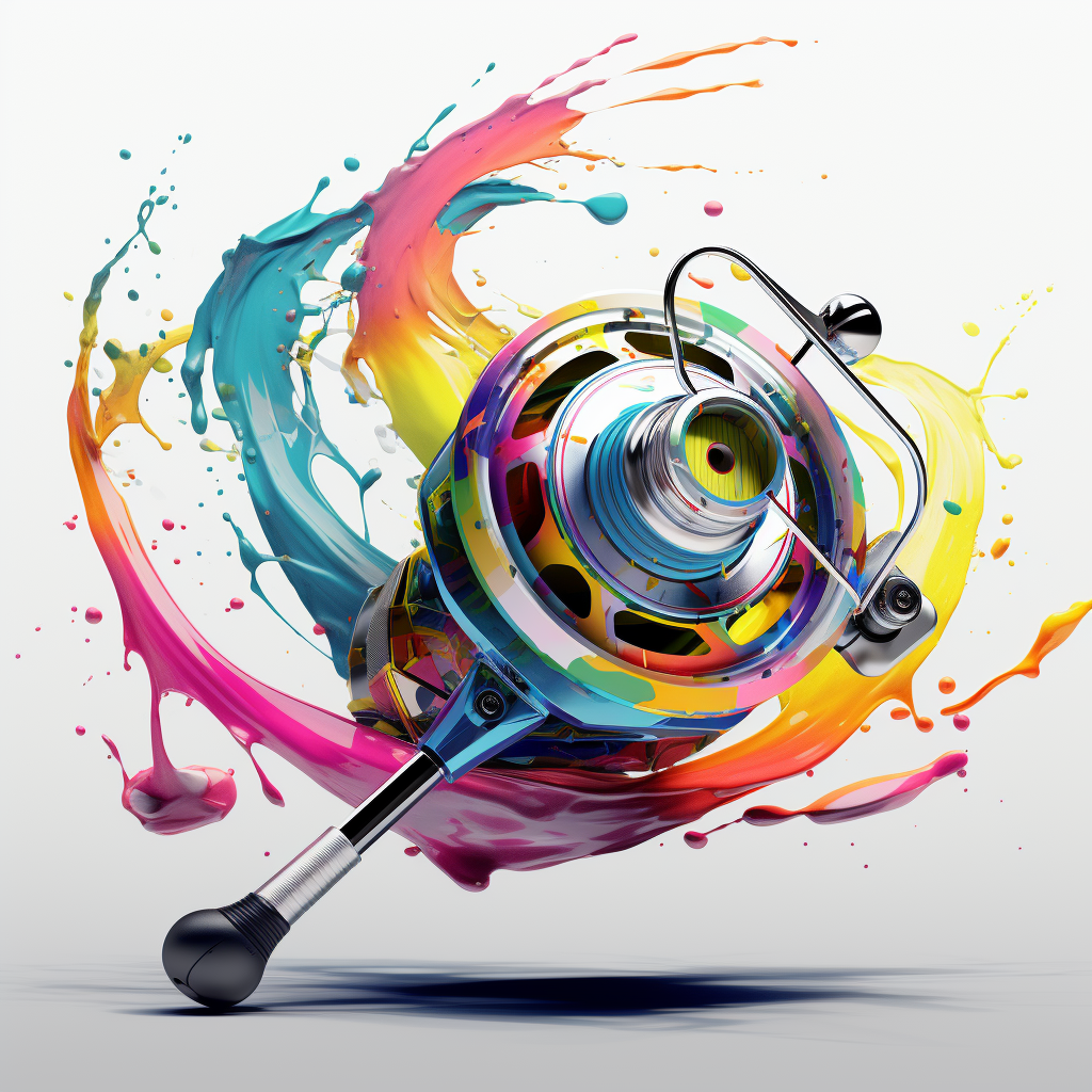 Cool Fishing Pole Reel Illustration