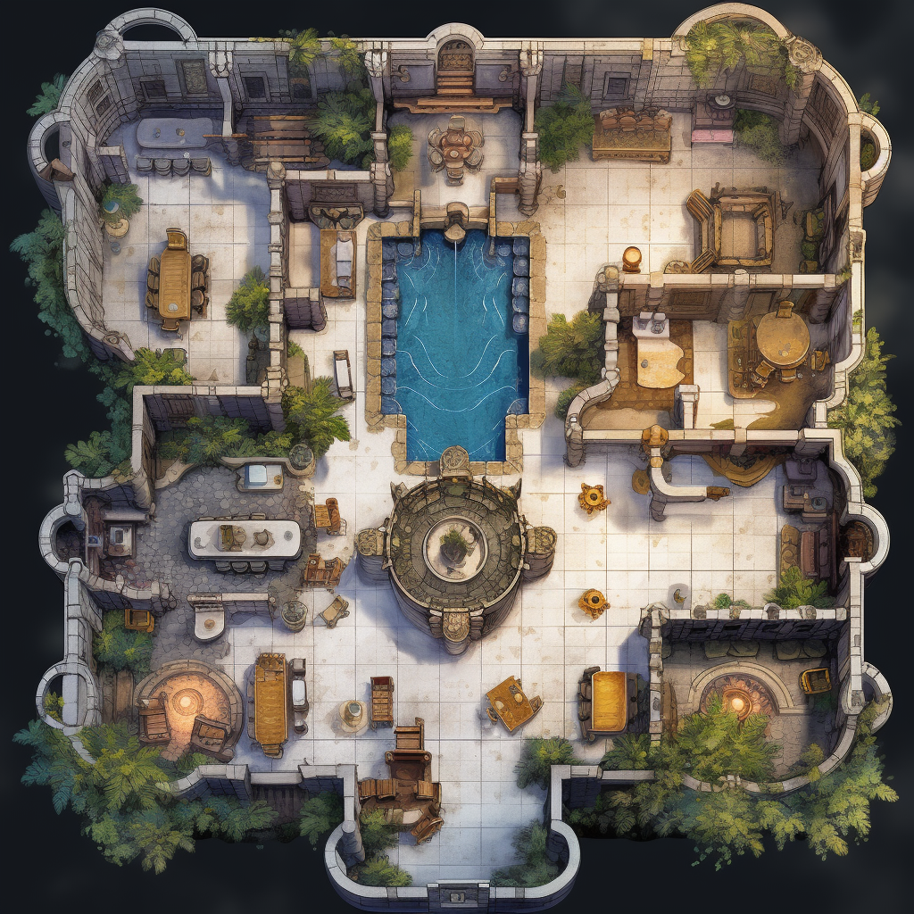 Detailed map of Fistandia's Mansion