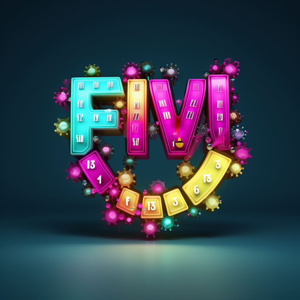 FIVA TIME  game style punky text image