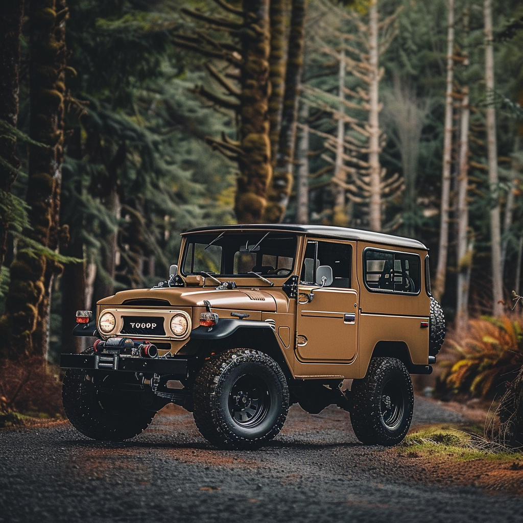 FJ45 light brown black paint