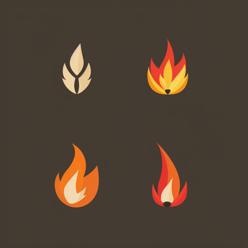 Flame logo design graphic rustic