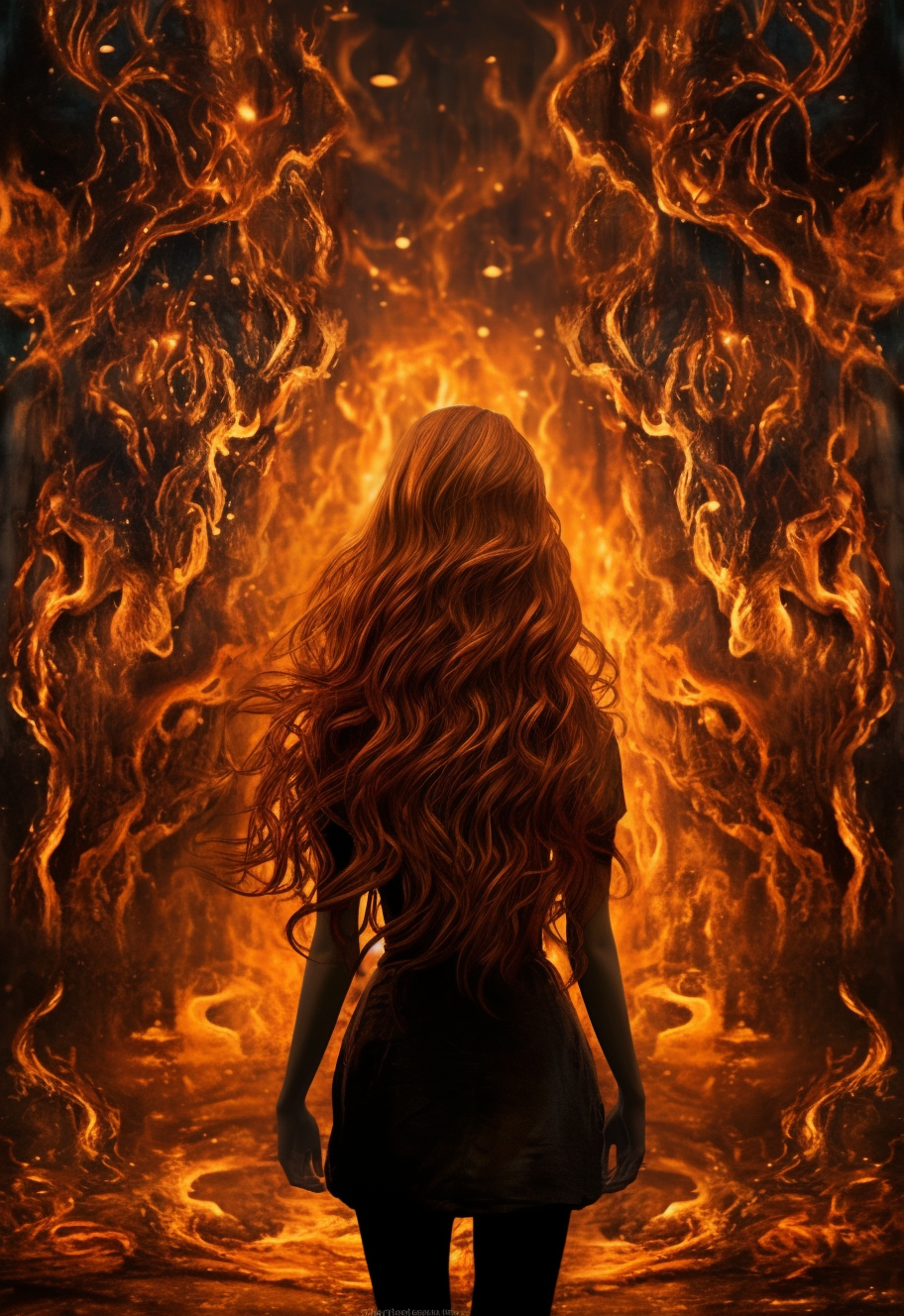 Flame-haired woman in catacomb art