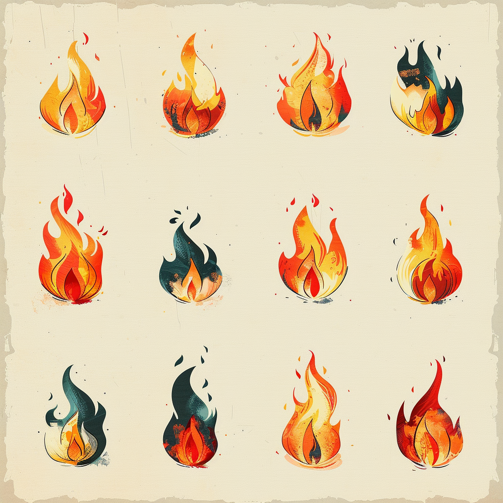 Simple Flame Graphic Logo Design