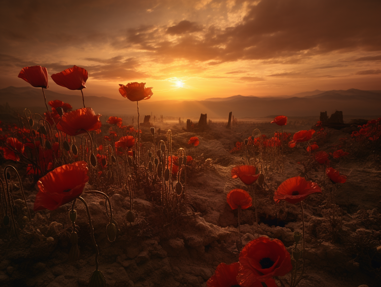 Poppy tribute in Flanders Fields