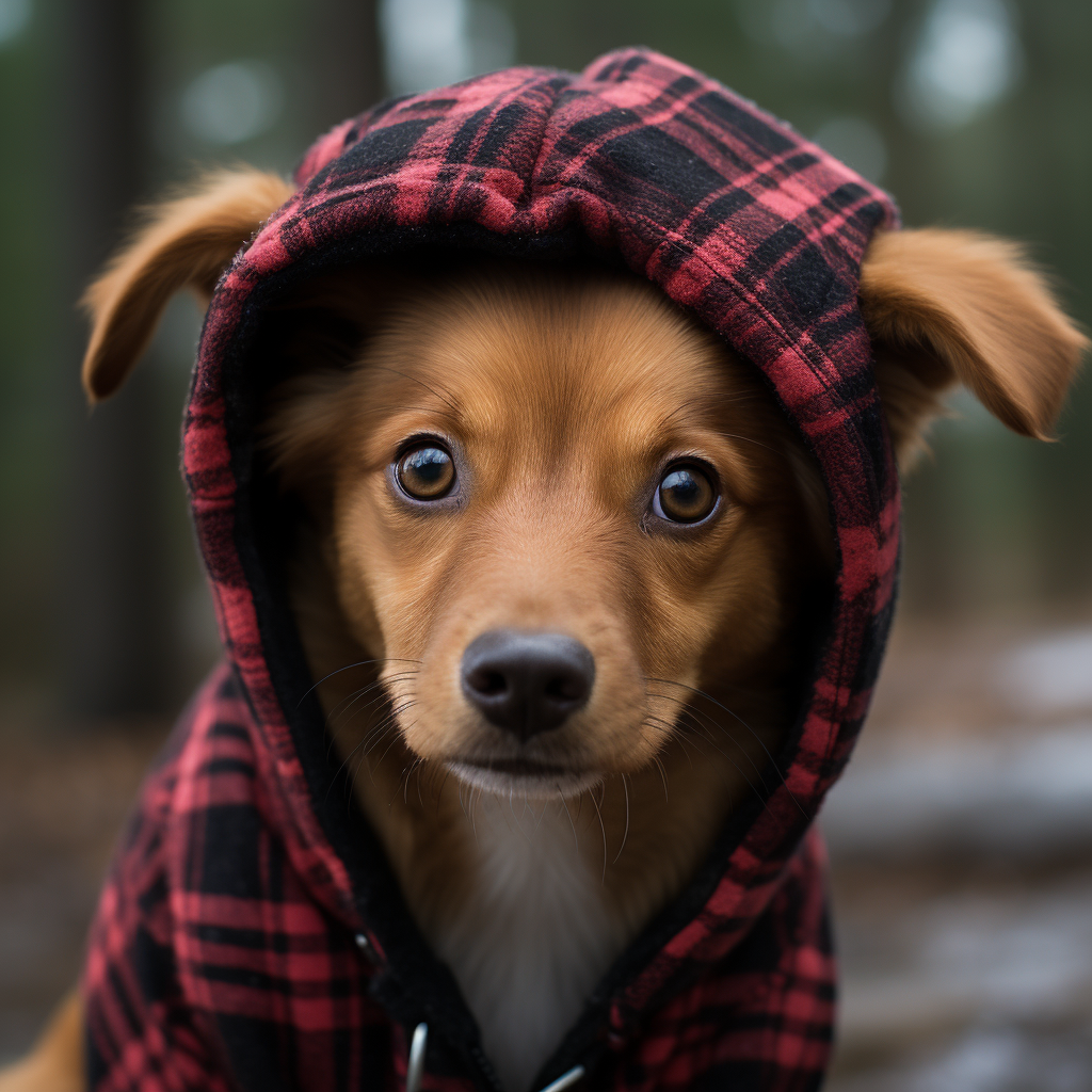 Cozy flannel pattern for pet hoodie