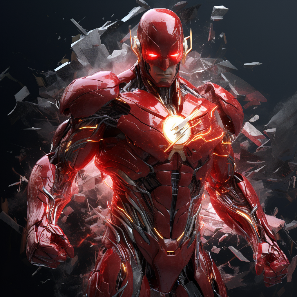 Flash transforming into a robot