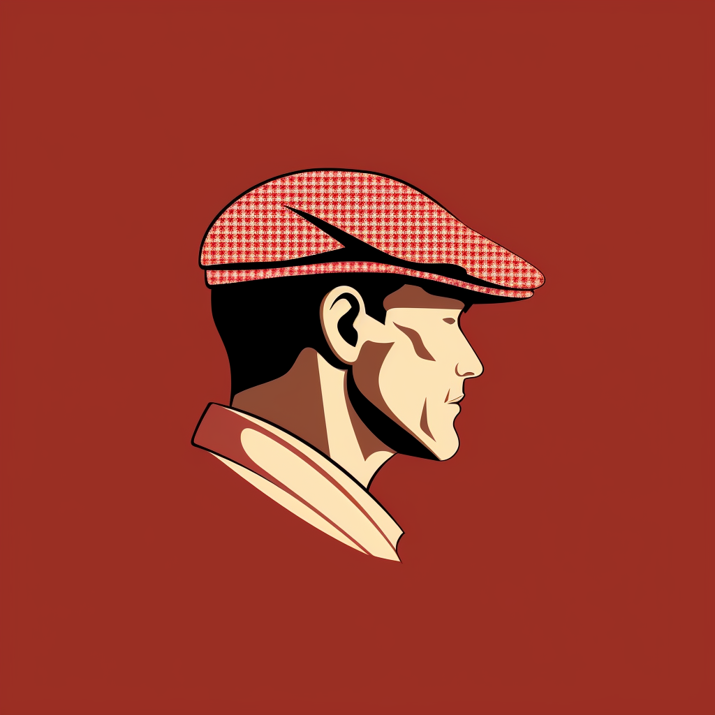 Flat cap logo design