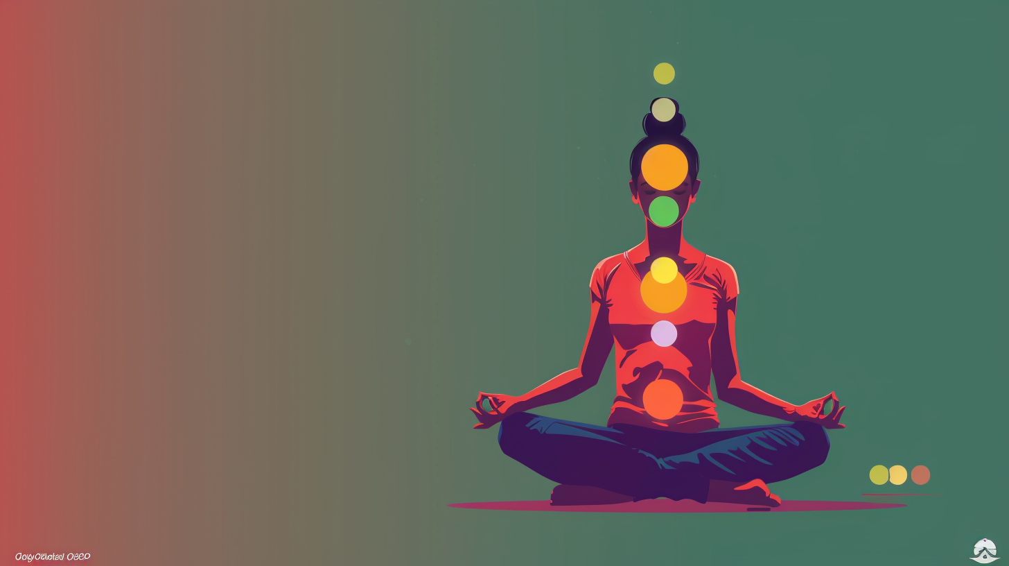 Chakras meditation minimalist vector art