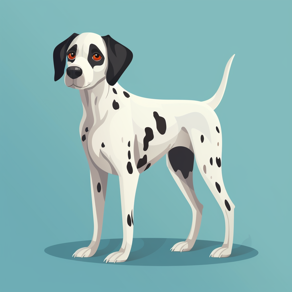 Flat design cartoony Dalmatian dog