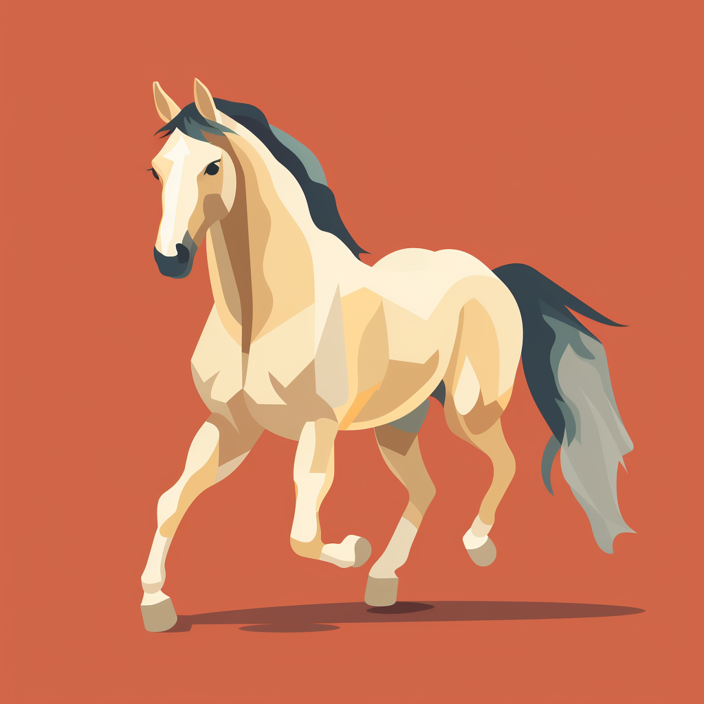 Flat Design Horse Artwork