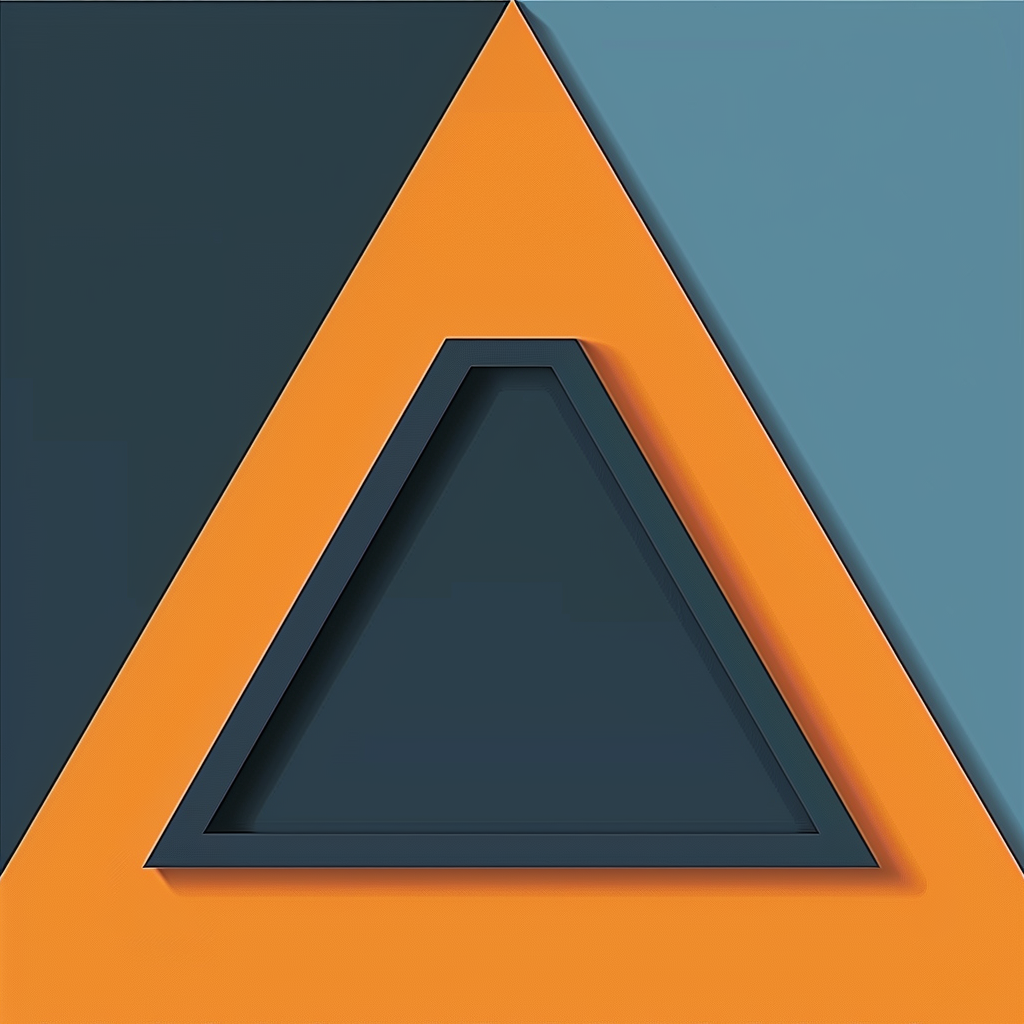 Minimalist orange and blue design