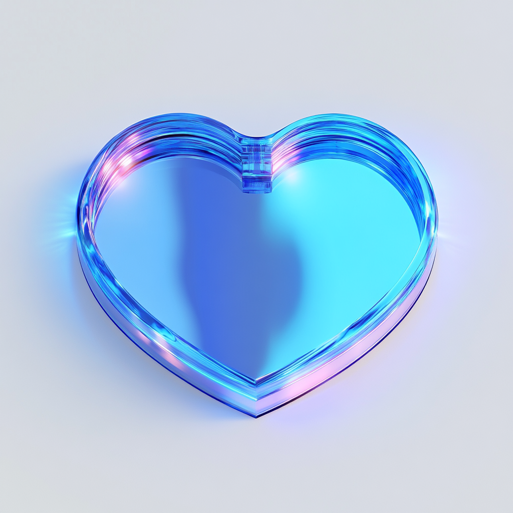 Heart shaped vinyl futuristic music