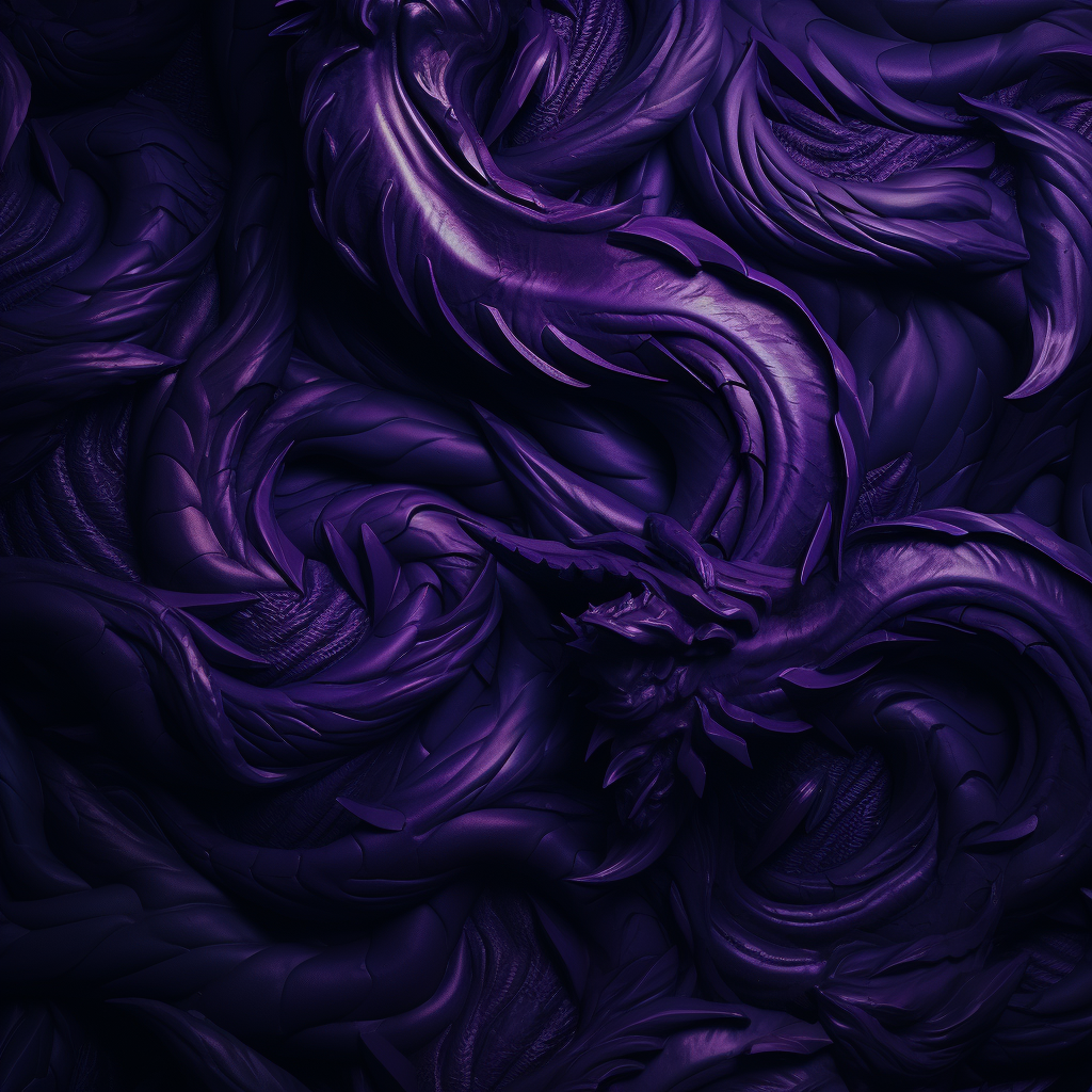 Dark purple venom on flat purple background