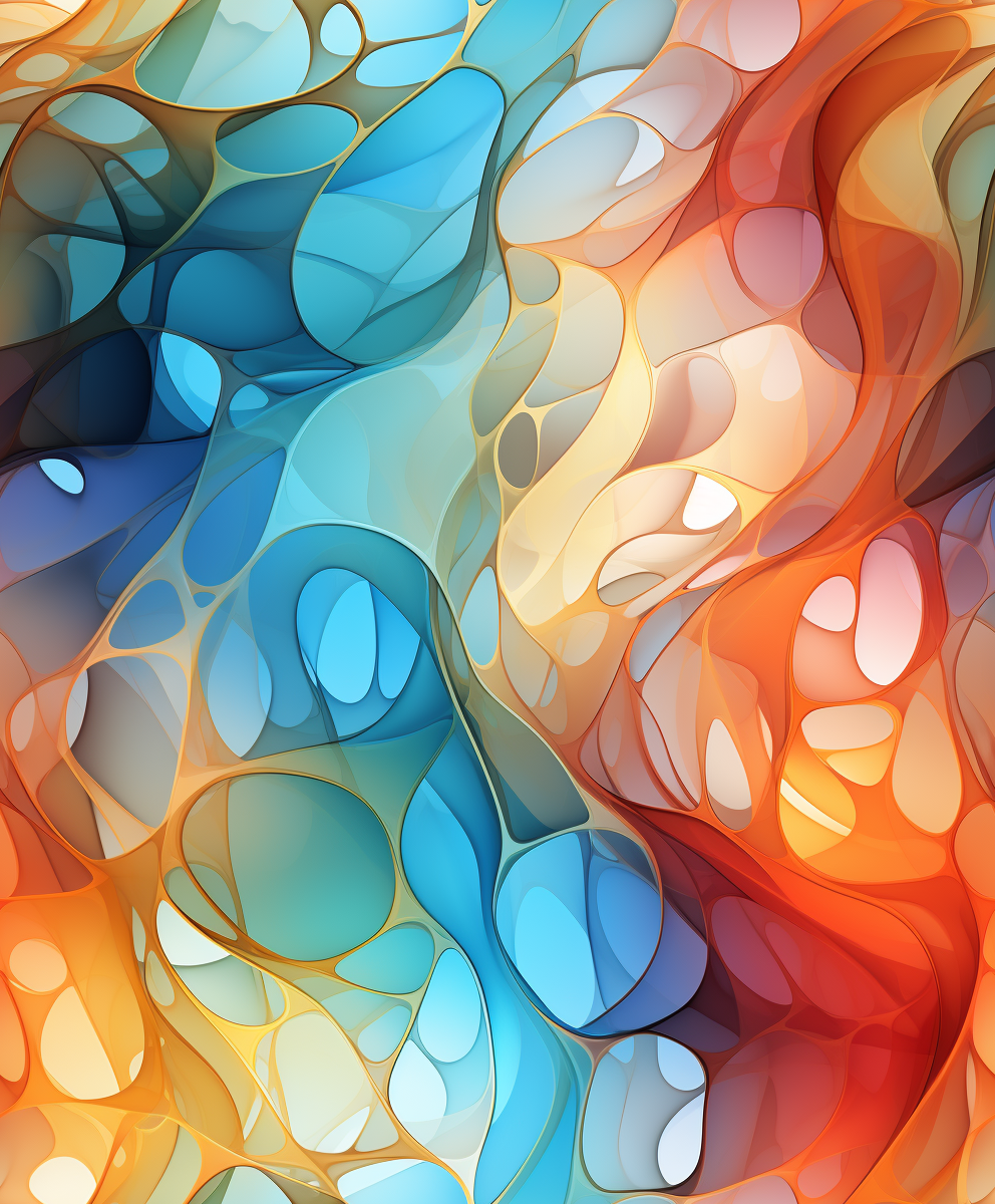 Mesmerizing colorful fractal bacteria art