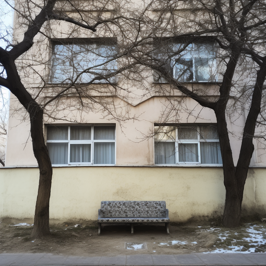 Flat in Baku covered in snow