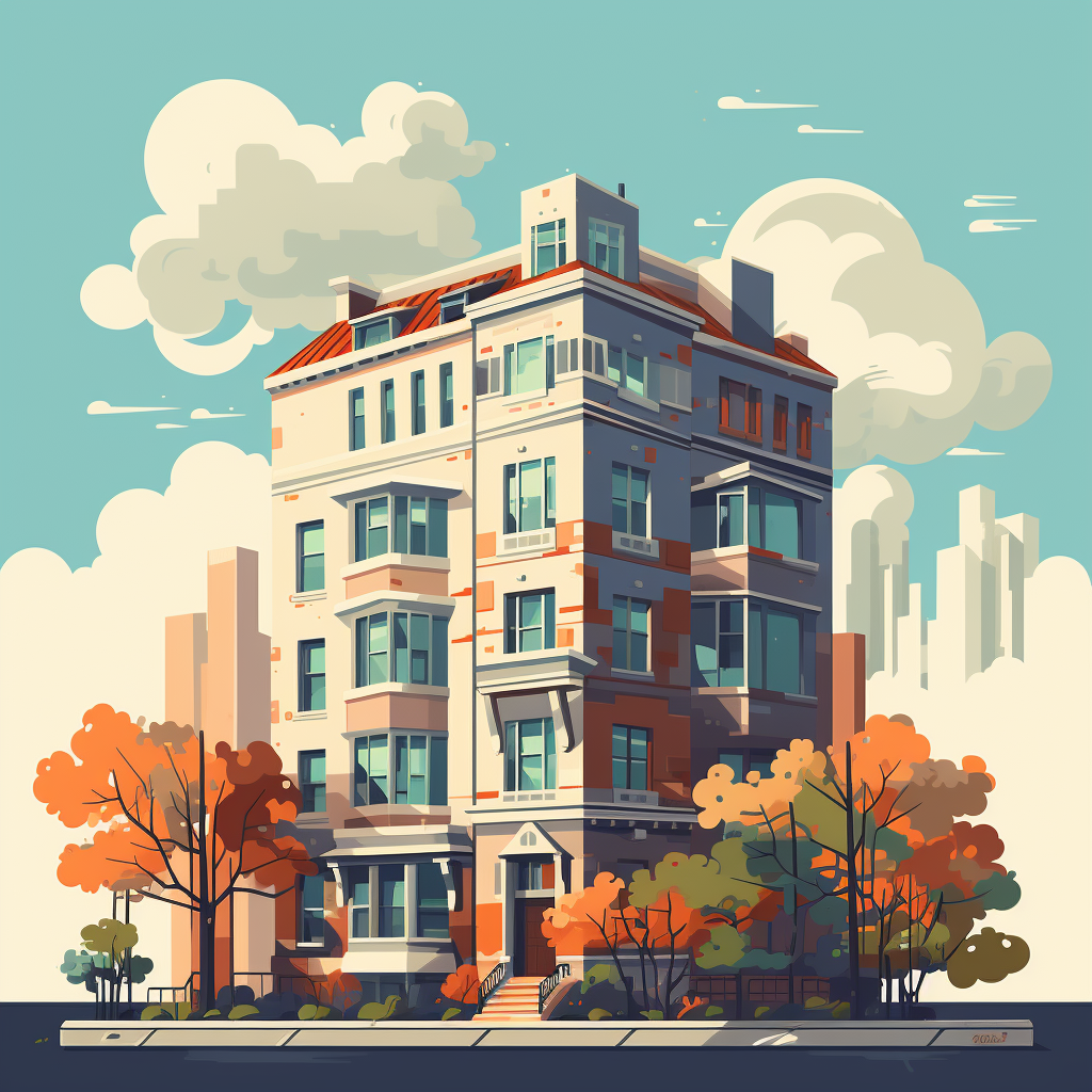 Modern flat vector building artwork