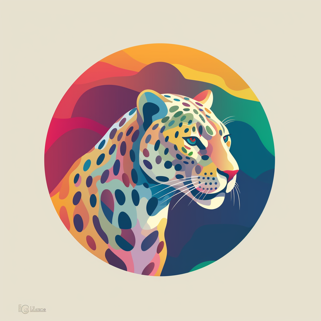 Circle Vector Logo with Jaguar and Earth