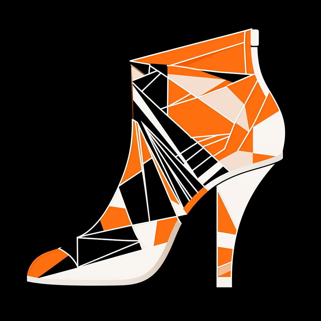 Stylish flat design shoes illustration