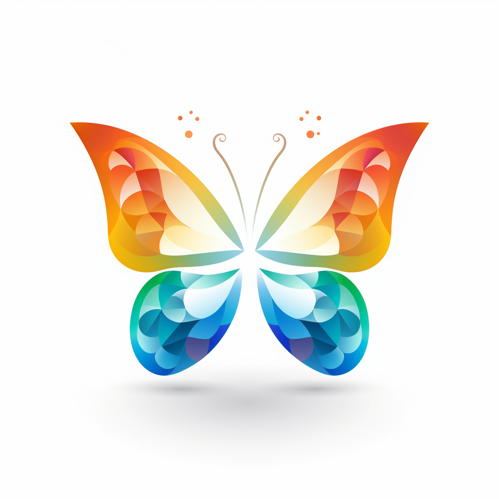 Colorful butterfly representing mental health transformation