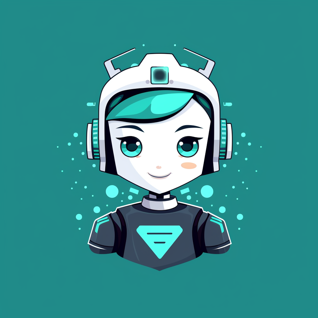 Robotic Female AI Assistant Illustration