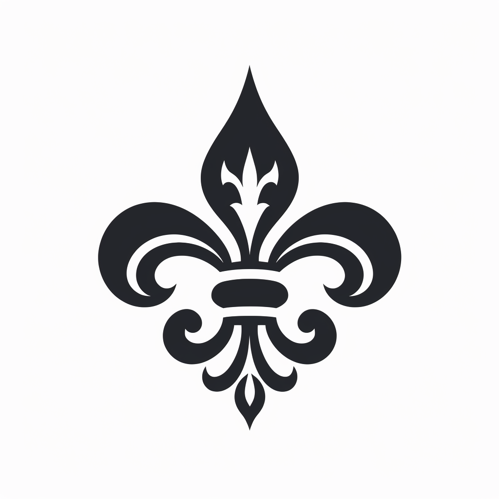 Fleur-de-lis Design Icon Vector on White