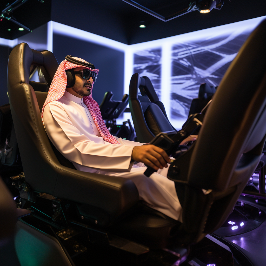 high-tech flight simulator in Riyadh