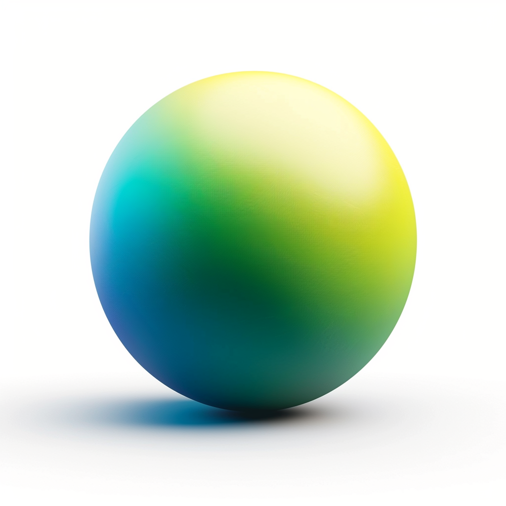 floating sphere gradient colors 3d