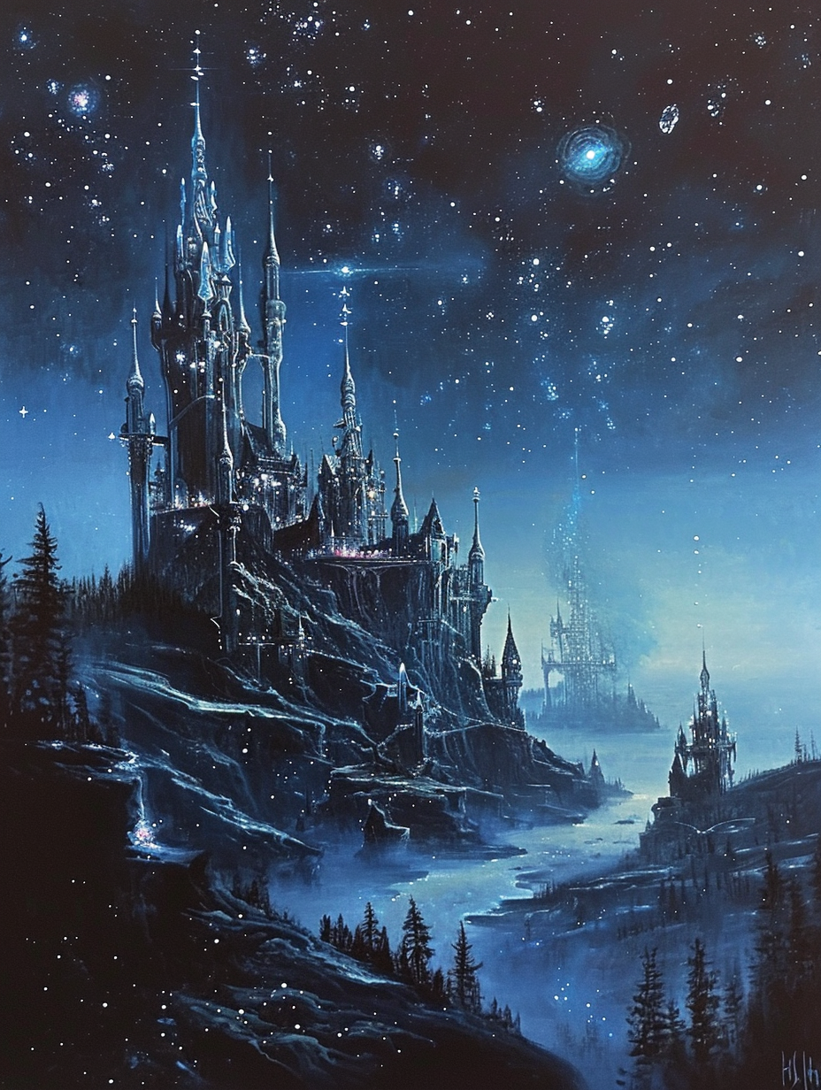 Stunning Castle with Glittering Crystals