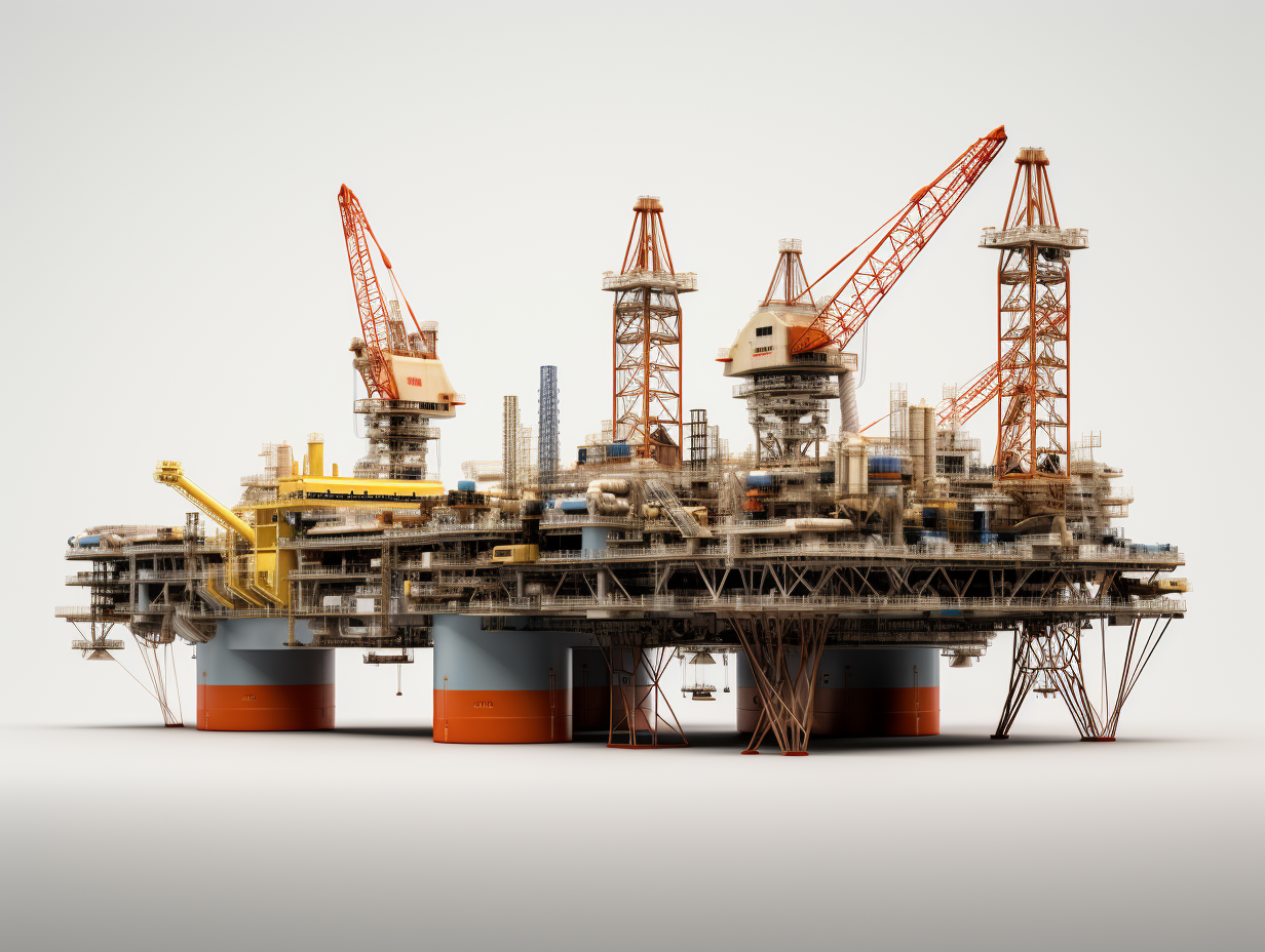 Award-winning photo of FPSO ship with cranes extracting oil