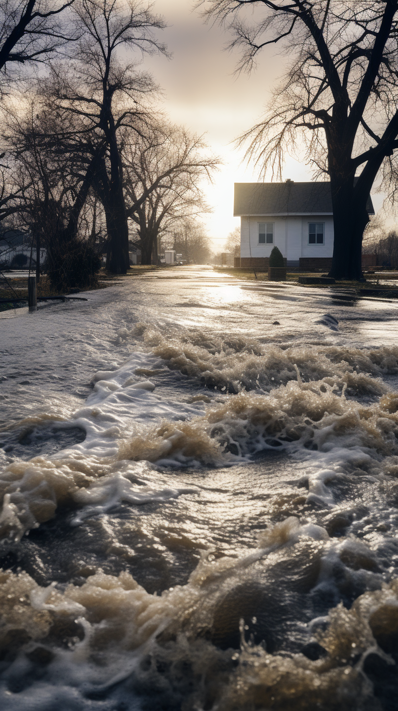 Gorgeous outdoors flood panoramic view