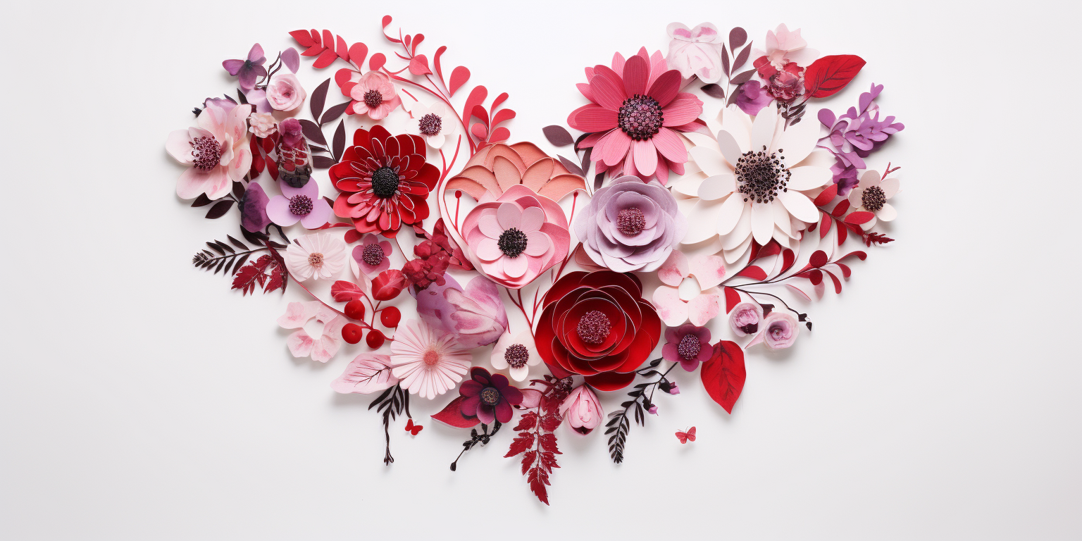 Beautiful Floral Art for Valentines