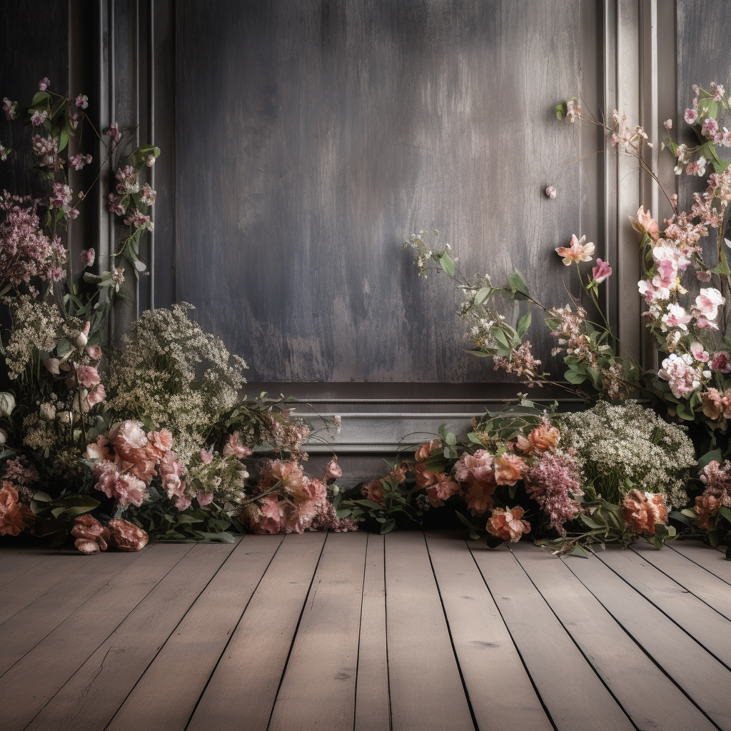 Beautiful floral studio backdrop