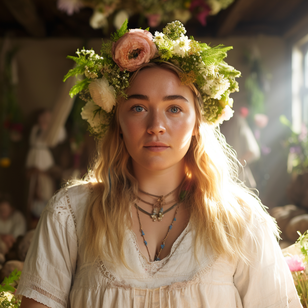 Florence Pugh in Midsommar horror movie