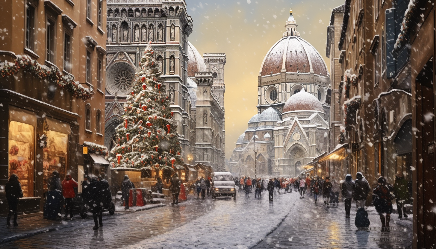 Festive Florence Winter Realistic Photo