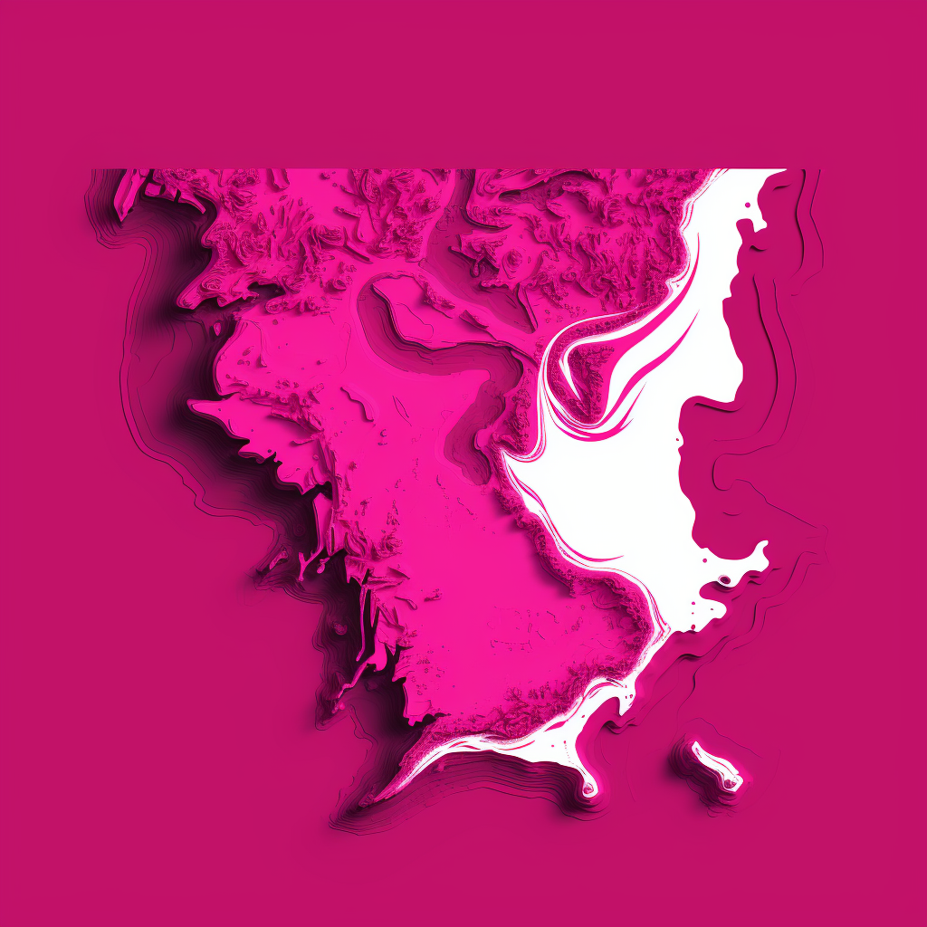 Hot Pink Florida Map