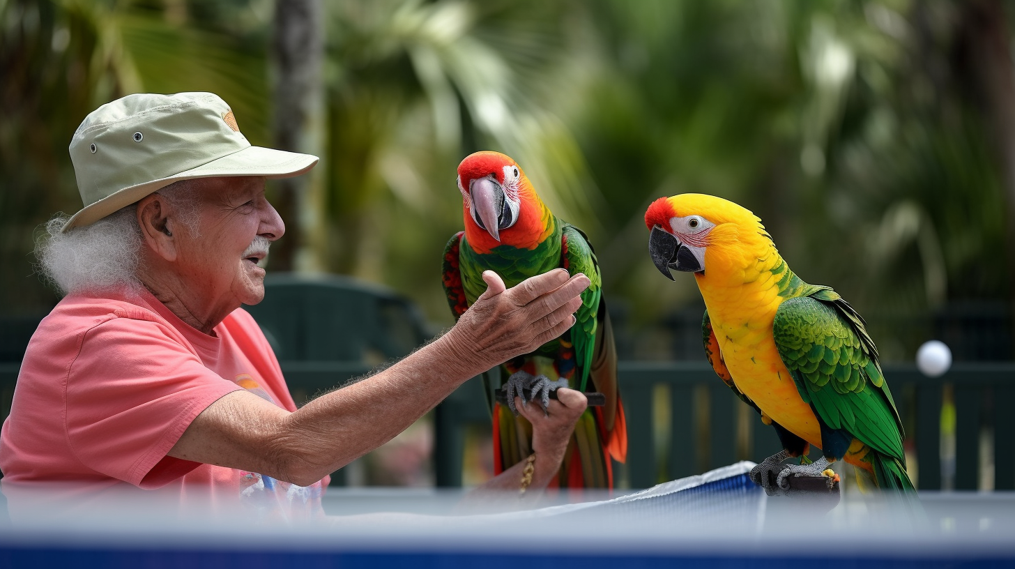 Energetic mixed doubles showdown on Florida's pickleball court