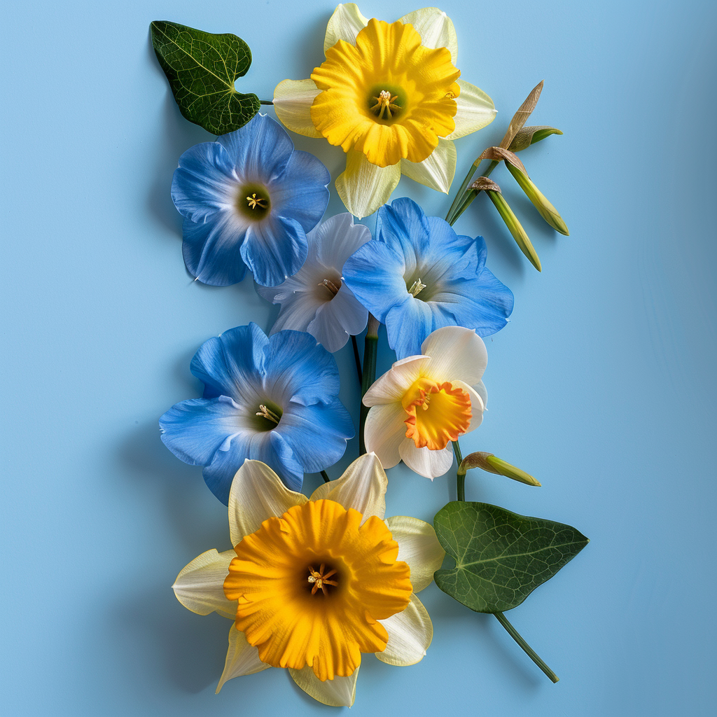 Daffodils Morning Glory Composition