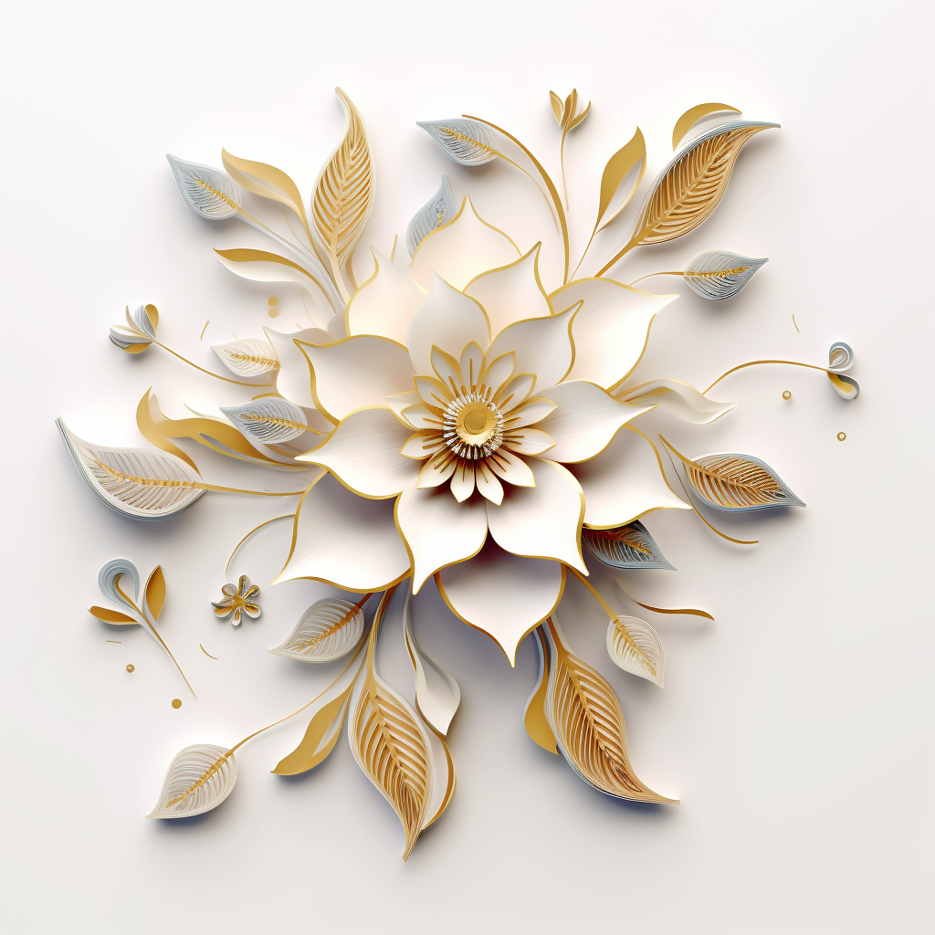 Flower design on white background