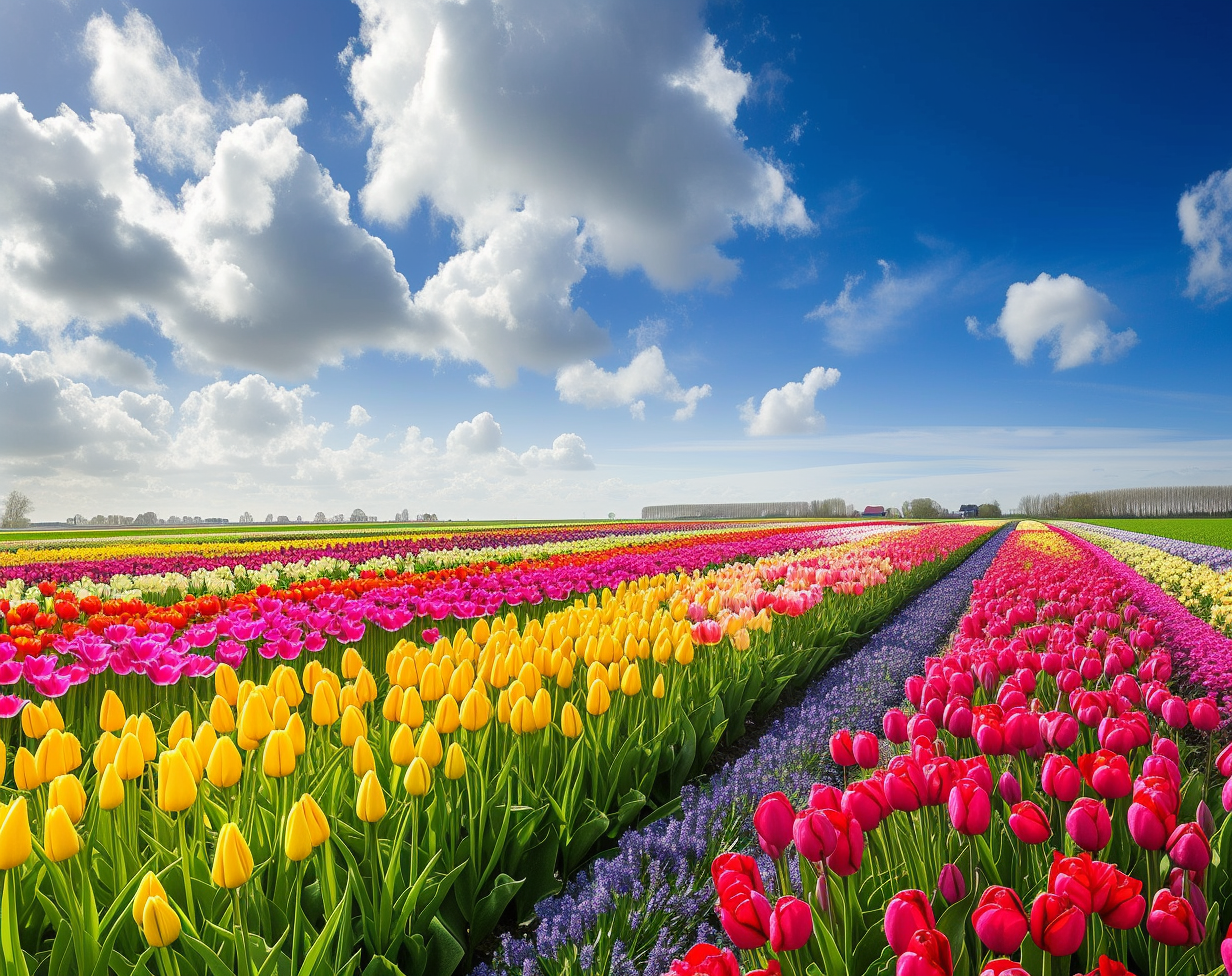 Beautiful flowerfields in Lisse, The Netherlands