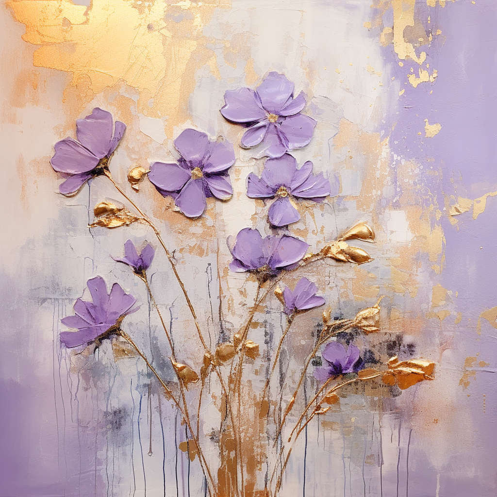 Beautiful abstract art of flowers