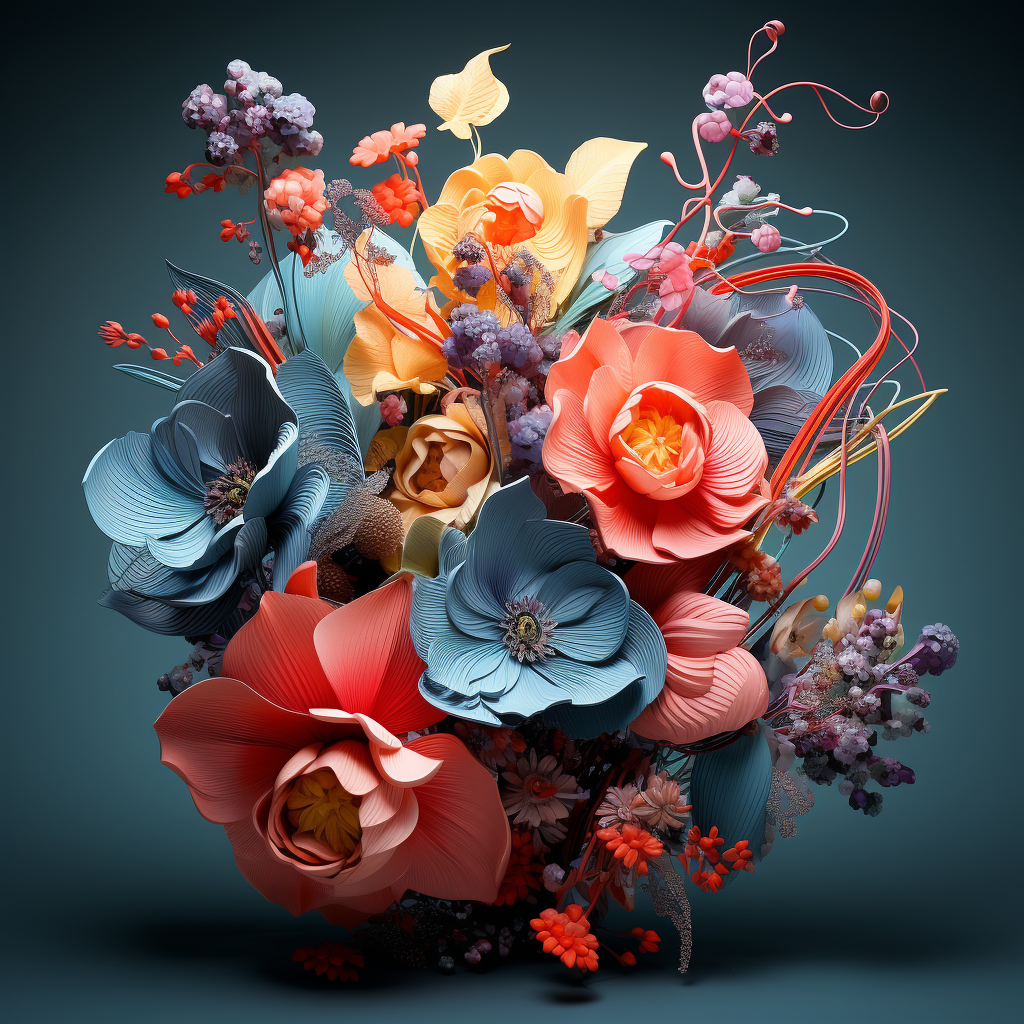 Colorful flowers in Touch Designer