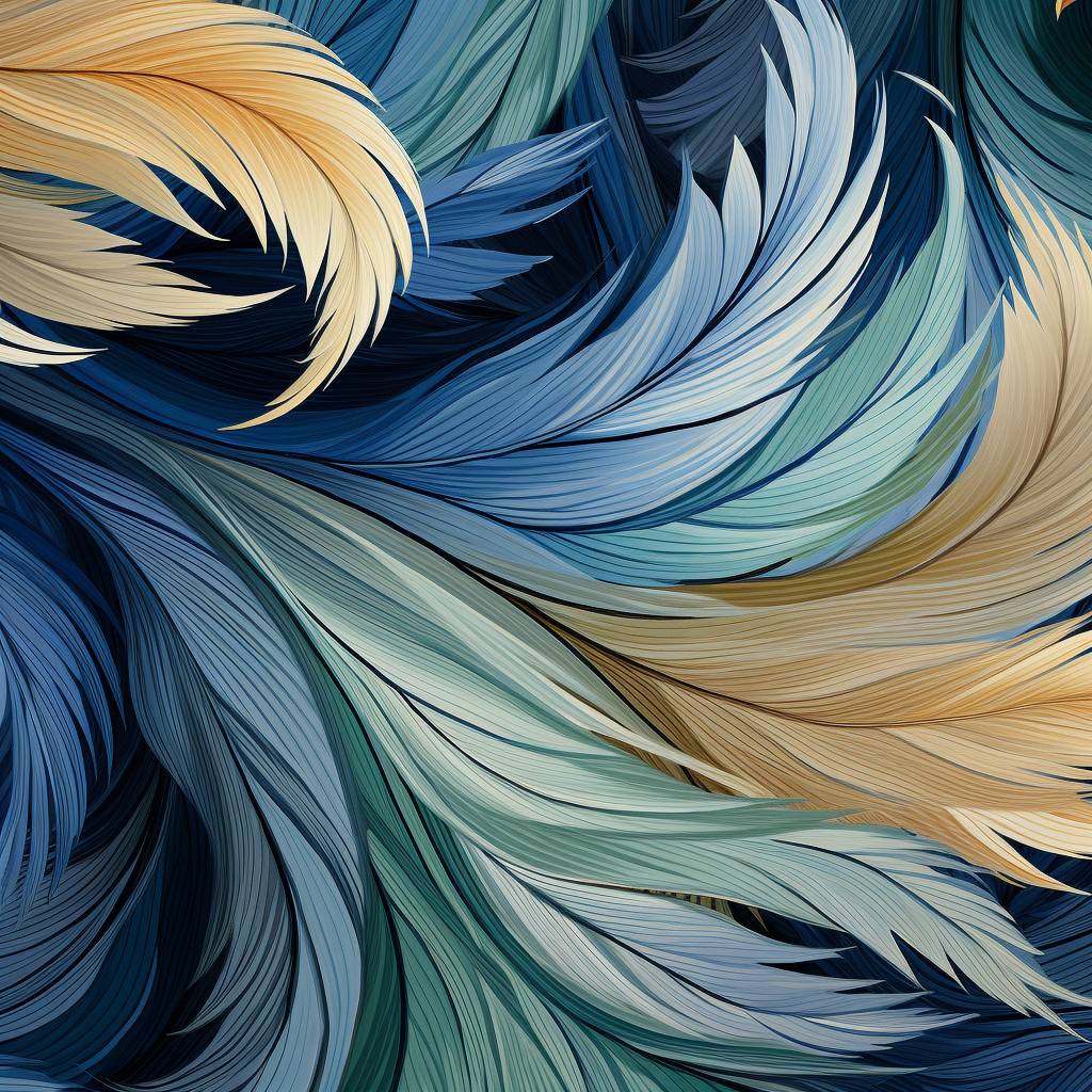 Feather-pattern representing lightness and grace