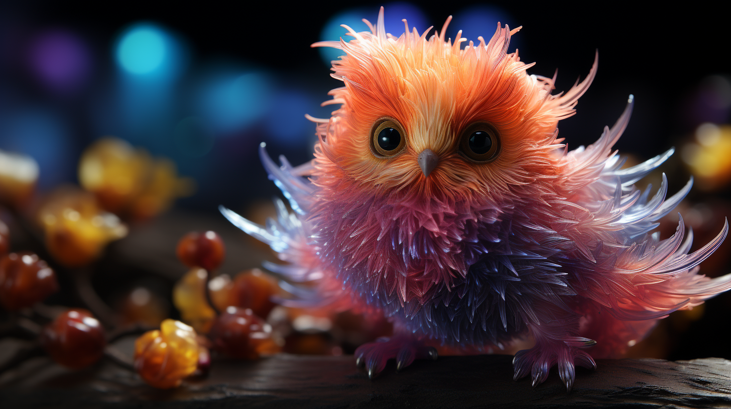 The Fluffiest Fractal-Colored Alien Stuffed Animal