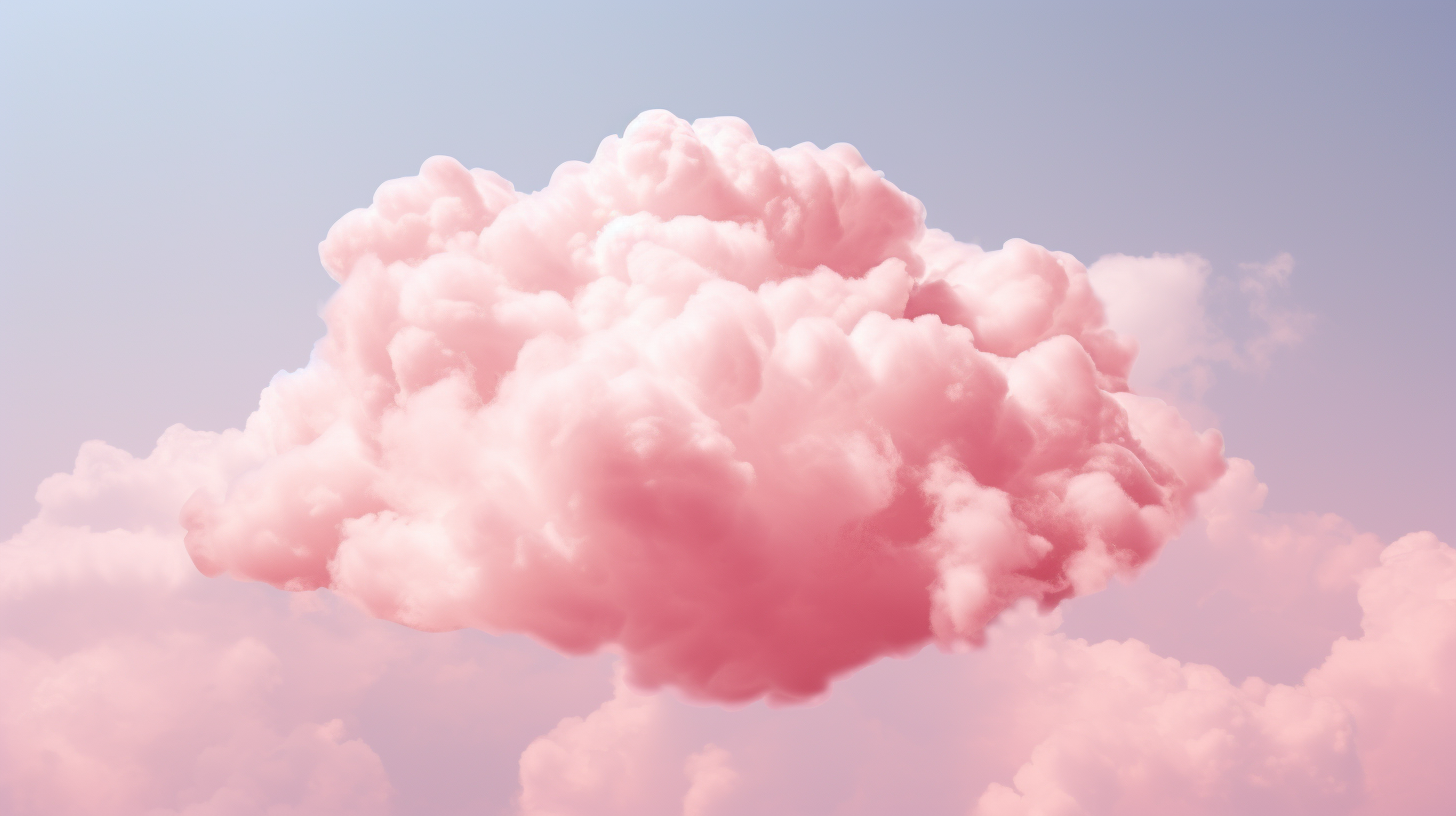 Beautiful pink fluffy clouds in the sky