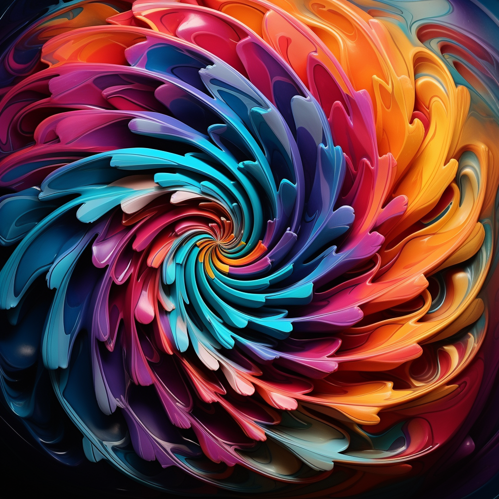 Beautiful multi-colored spiral artwork